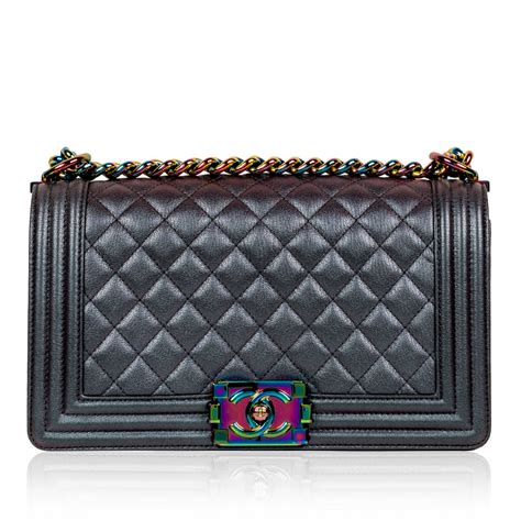 chanel iridescent boy bag buy|chanel bag sizes.